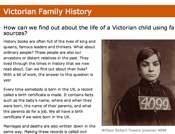 Victorian Family History